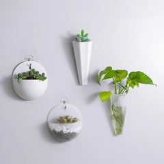 Plastic Hydroponic Wall Mounted Planter Home Garden Decoration