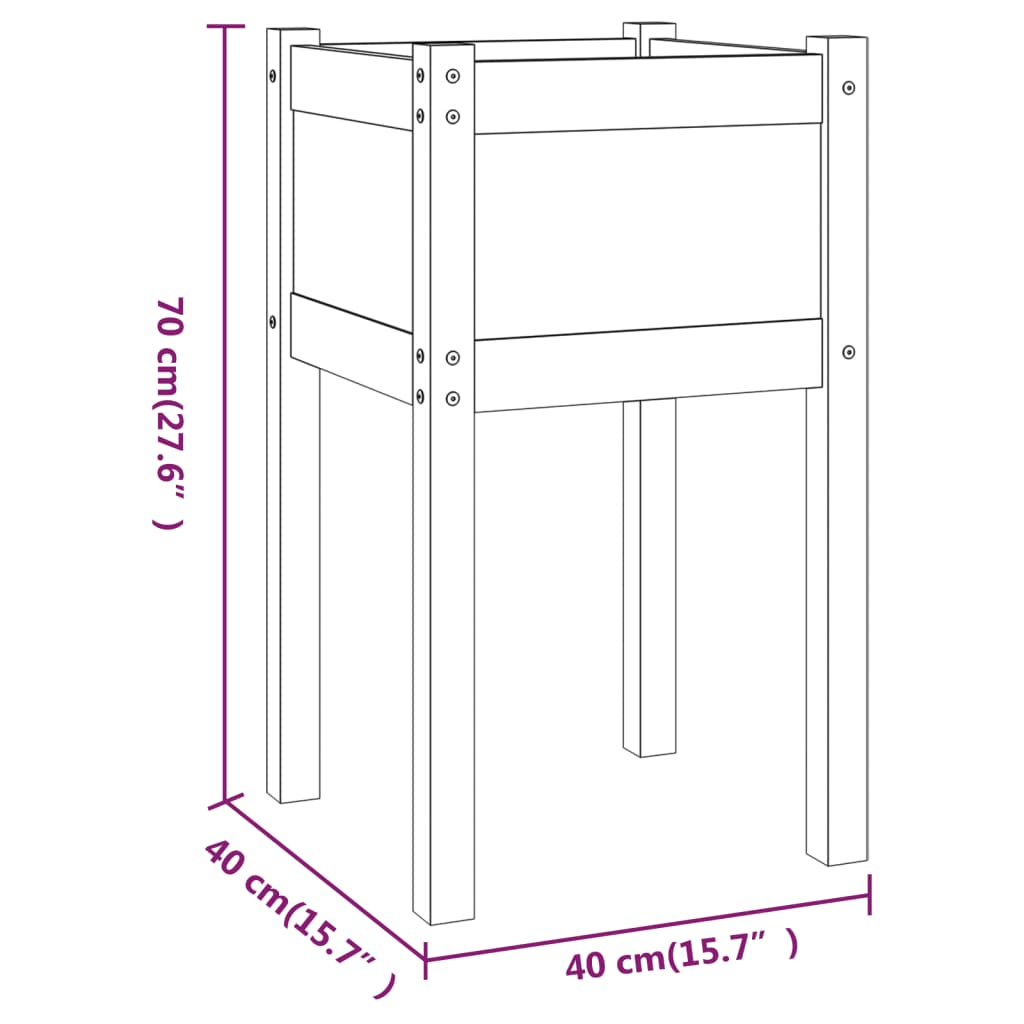 vidaXL Garden Planter 50x50x70 cm Solid Pinewood - Everything for Everyone