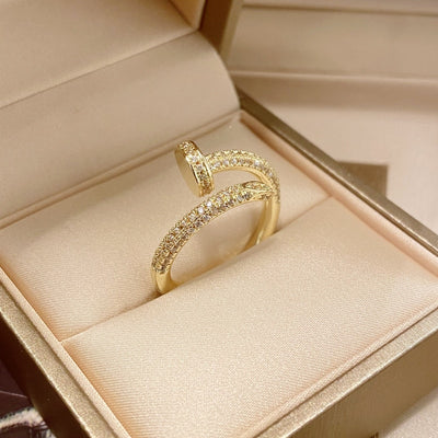 Classic Korean Style Copper Zircon Ring - Everything for Everyone