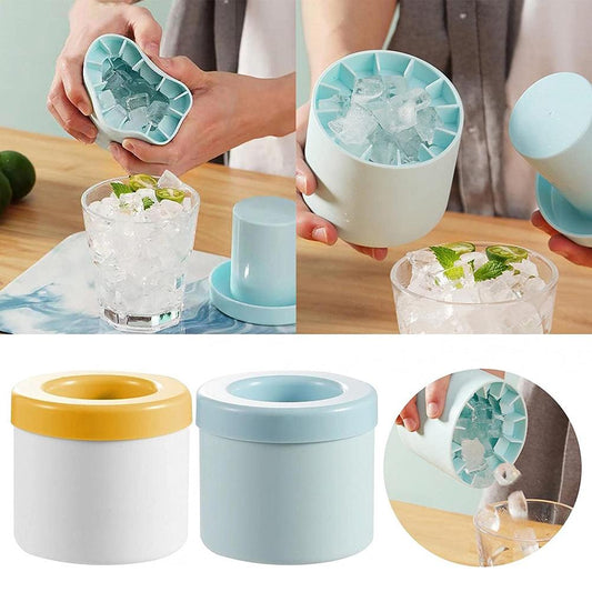 Silicone Cylinder Portable Ice Maker Bucket - Everything for Everyone