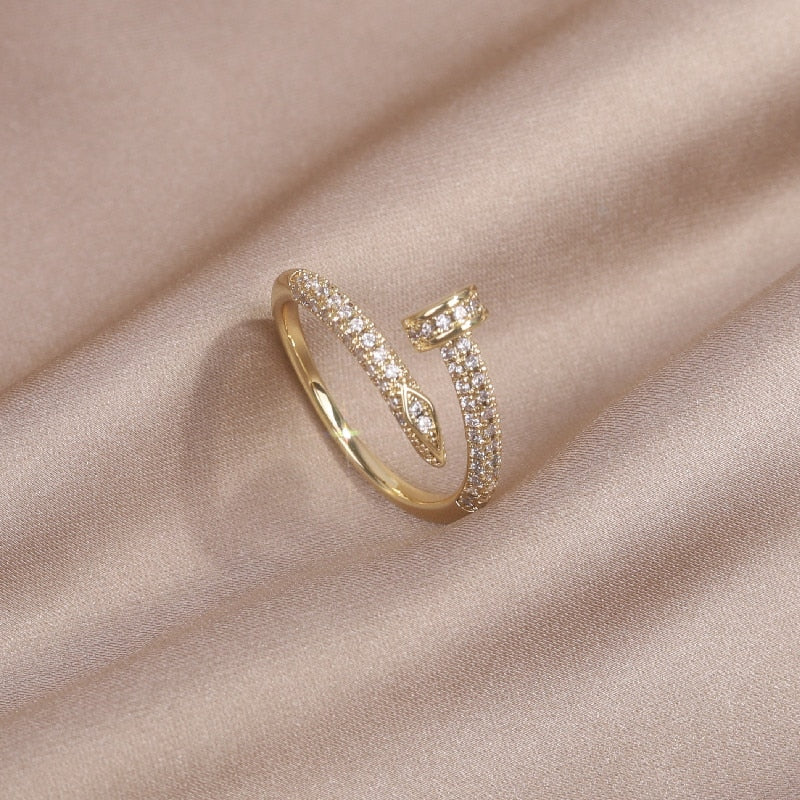 Classic Korean Style Copper Zircon Ring - Everything for Everyone